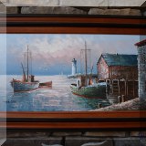 A03. Max Savy harbor painting. 